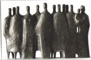 Menschenmauer 1960, Bronze, 60cm breit